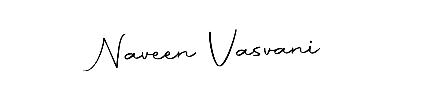 How to make Naveen Vasvani name signature. Use Autography-DOLnW style for creating short signs online. This is the latest handwritten sign. Naveen Vasvani signature style 10 images and pictures png