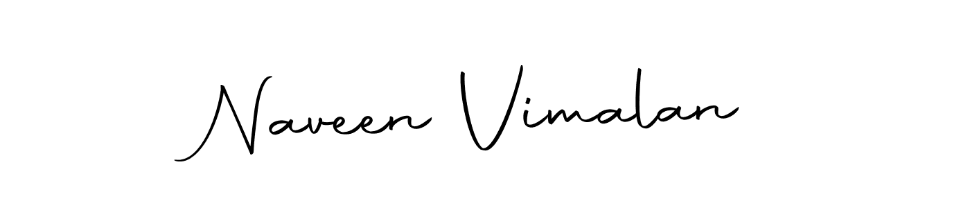 How to make Naveen Vimalan name signature. Use Autography-DOLnW style for creating short signs online. This is the latest handwritten sign. Naveen Vimalan signature style 10 images and pictures png