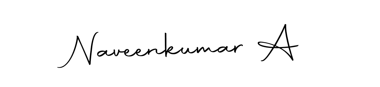 Use a signature maker to create a handwritten signature online. With this signature software, you can design (Autography-DOLnW) your own signature for name Naveenkumar A. Naveenkumar A signature style 10 images and pictures png
