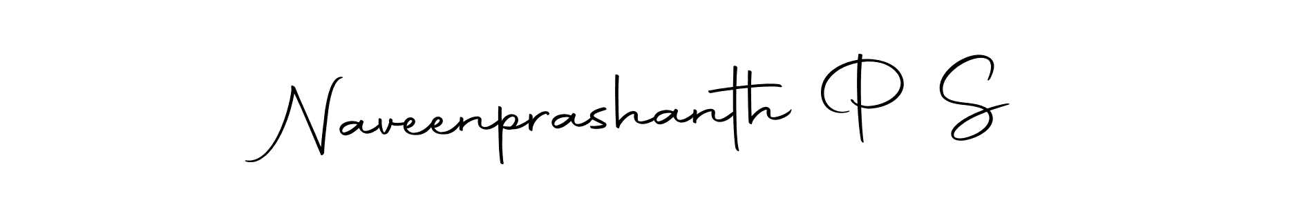 Use a signature maker to create a handwritten signature online. With this signature software, you can design (Autography-DOLnW) your own signature for name Naveenprashanth P S. Naveenprashanth P S signature style 10 images and pictures png