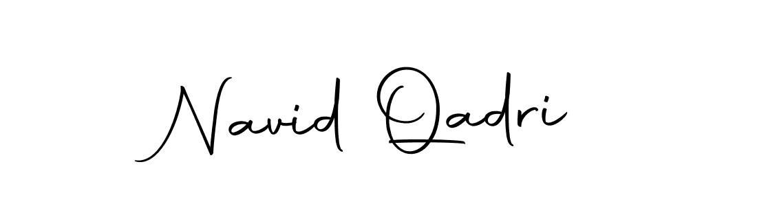 How to make Navid Qadri name signature. Use Autography-DOLnW style for creating short signs online. This is the latest handwritten sign. Navid Qadri signature style 10 images and pictures png