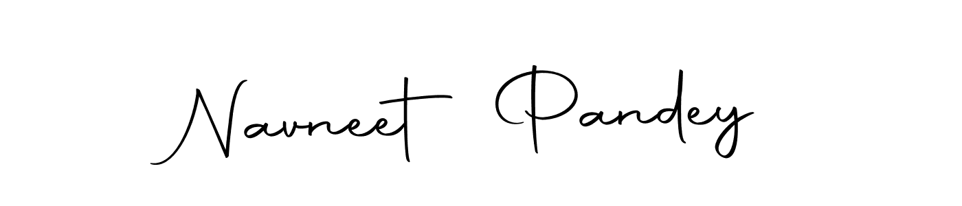 How to make Navneet Pandey name signature. Use Autography-DOLnW style for creating short signs online. This is the latest handwritten sign. Navneet Pandey signature style 10 images and pictures png