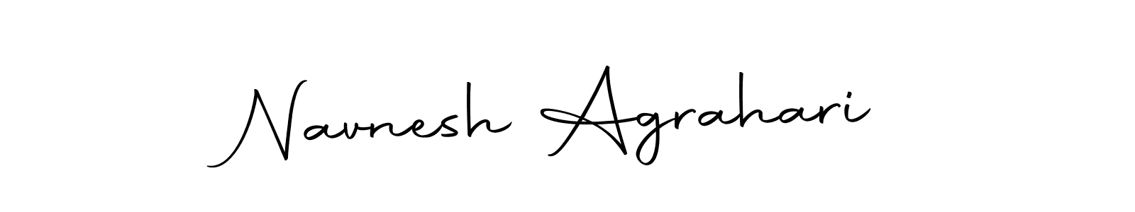 The best way (Autography-DOLnW) to make a short signature is to pick only two or three words in your name. The name Navnesh Agrahari include a total of six letters. For converting this name. Navnesh Agrahari signature style 10 images and pictures png
