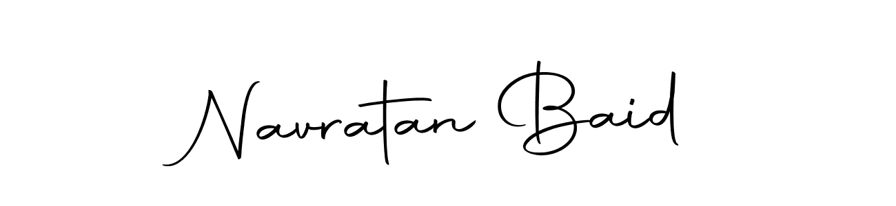 The best way (Autography-DOLnW) to make a short signature is to pick only two or three words in your name. The name Navratan Baid include a total of six letters. For converting this name. Navratan Baid signature style 10 images and pictures png