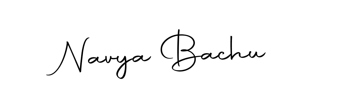 How to make Navya Bachu name signature. Use Autography-DOLnW style for creating short signs online. This is the latest handwritten sign. Navya Bachu signature style 10 images and pictures png