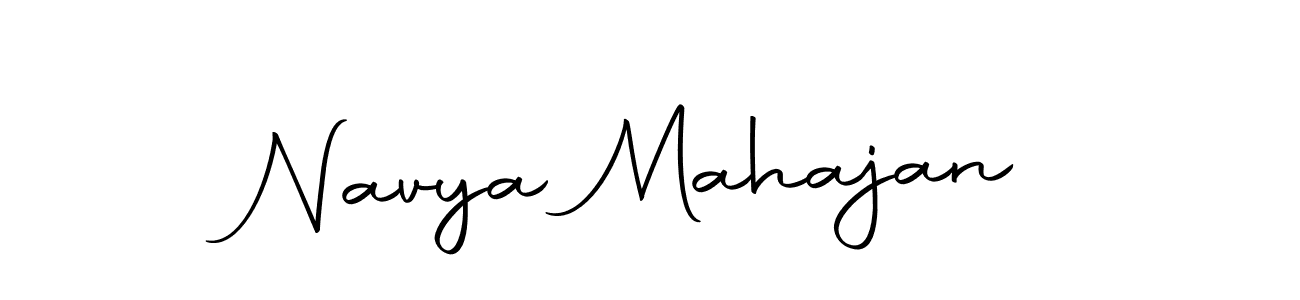 How to make Navya Mahajan name signature. Use Autography-DOLnW style for creating short signs online. This is the latest handwritten sign. Navya Mahajan signature style 10 images and pictures png
