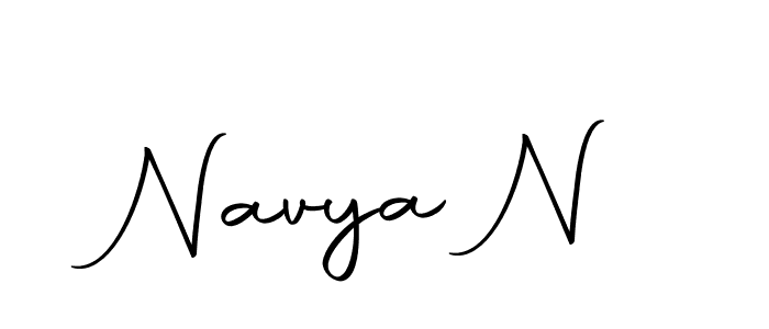 Create a beautiful signature design for name Navya N. With this signature (Autography-DOLnW) fonts, you can make a handwritten signature for free. Navya N signature style 10 images and pictures png