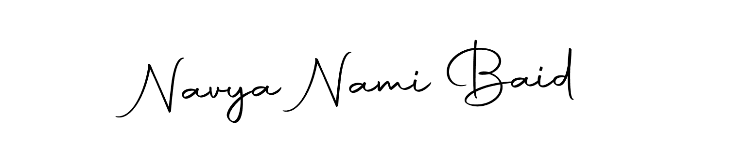 Also we have Navya Nami Baid name is the best signature style. Create professional handwritten signature collection using Autography-DOLnW autograph style. Navya Nami Baid signature style 10 images and pictures png