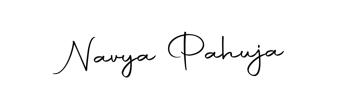 Create a beautiful signature design for name Navya Pahuja. With this signature (Autography-DOLnW) fonts, you can make a handwritten signature for free. Navya Pahuja signature style 10 images and pictures png