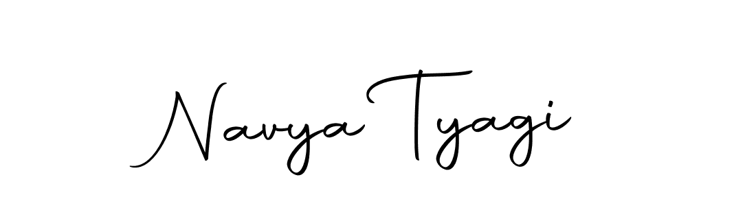 How to make Navya Tyagi name signature. Use Autography-DOLnW style for creating short signs online. This is the latest handwritten sign. Navya Tyagi signature style 10 images and pictures png