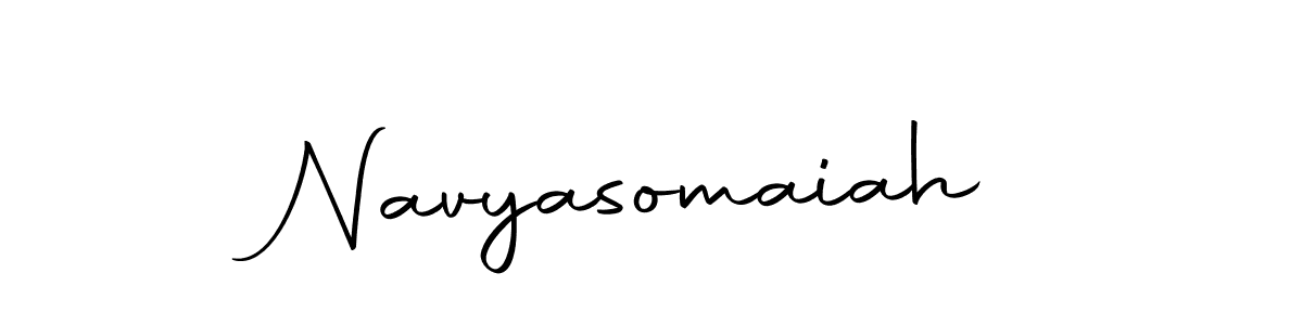 How to make Navyasomaiah name signature. Use Autography-DOLnW style for creating short signs online. This is the latest handwritten sign. Navyasomaiah signature style 10 images and pictures png