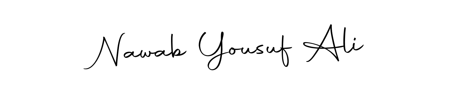The best way (Autography-DOLnW) to make a short signature is to pick only two or three words in your name. The name Nawab Yousuf Ali include a total of six letters. For converting this name. Nawab Yousuf Ali signature style 10 images and pictures png
