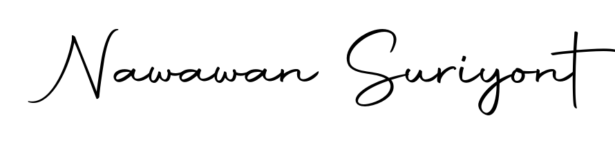 Practice writing Nawawan Suriyont with the flow of Autography-DOLnW lettering. A fantastic source of inspiration for developing your personal signature style. Nawawan Suriyont signature style 10 images and pictures png