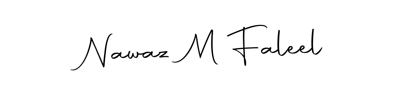 Nawaz M Faleel stylish signature style. Best Handwritten Sign (Autography-DOLnW) for my name. Handwritten Signature Collection Ideas for my name Nawaz M Faleel. Nawaz M Faleel signature style 10 images and pictures png