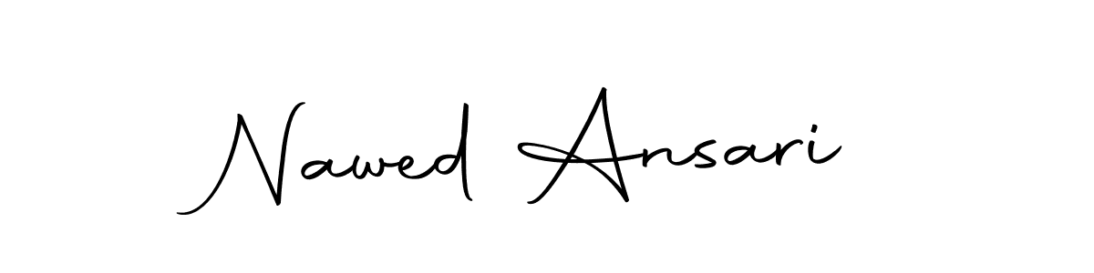How to make Nawed Ansari name signature. Use Autography-DOLnW style for creating short signs online. This is the latest handwritten sign. Nawed Ansari signature style 10 images and pictures png
