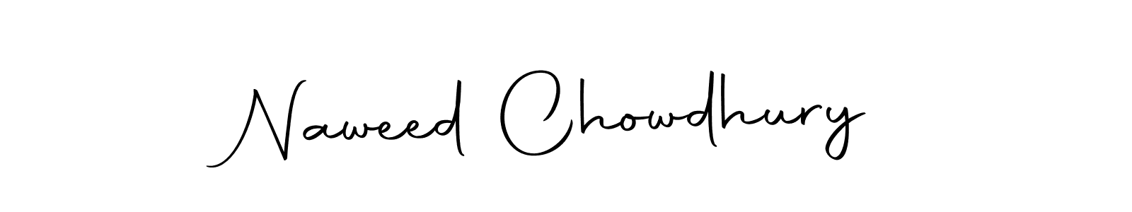 How to make Naweed Chowdhury name signature. Use Autography-DOLnW style for creating short signs online. This is the latest handwritten sign. Naweed Chowdhury signature style 10 images and pictures png