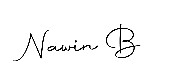 How to make Nawin B name signature. Use Autography-DOLnW style for creating short signs online. This is the latest handwritten sign. Nawin B signature style 10 images and pictures png