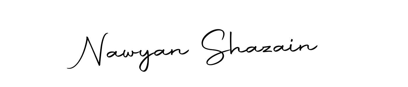 Similarly Autography-DOLnW is the best handwritten signature design. Signature creator online .You can use it as an online autograph creator for name Nawyan Shazain. Nawyan Shazain signature style 10 images and pictures png