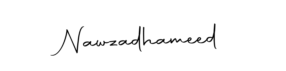 Nawzadhameed stylish signature style. Best Handwritten Sign (Autography-DOLnW) for my name. Handwritten Signature Collection Ideas for my name Nawzadhameed. Nawzadhameed signature style 10 images and pictures png