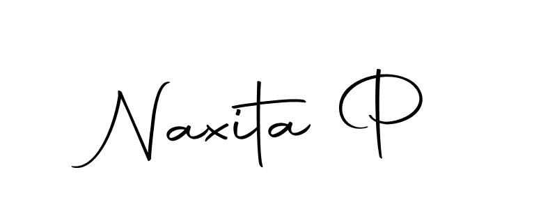 Design your own signature with our free online signature maker. With this signature software, you can create a handwritten (Autography-DOLnW) signature for name Naxita P. Naxita P signature style 10 images and pictures png