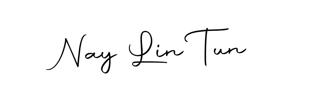 You should practise on your own different ways (Autography-DOLnW) to write your name (Nay Lin Tun) in signature. don't let someone else do it for you. Nay Lin Tun signature style 10 images and pictures png