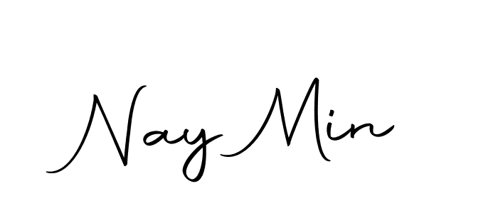 if you are searching for the best signature style for your name Nay Min. so please give up your signature search. here we have designed multiple signature styles  using Autography-DOLnW. Nay Min signature style 10 images and pictures png