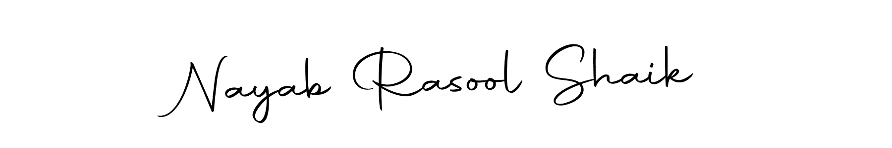 Make a beautiful signature design for name Nayab Rasool Shaik. Use this online signature maker to create a handwritten signature for free. Nayab Rasool Shaik signature style 10 images and pictures png