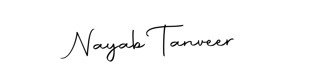 How to make Nayab Tanveer signature? Autography-DOLnW is a professional autograph style. Create handwritten signature for Nayab Tanveer name. Nayab Tanveer signature style 10 images and pictures png