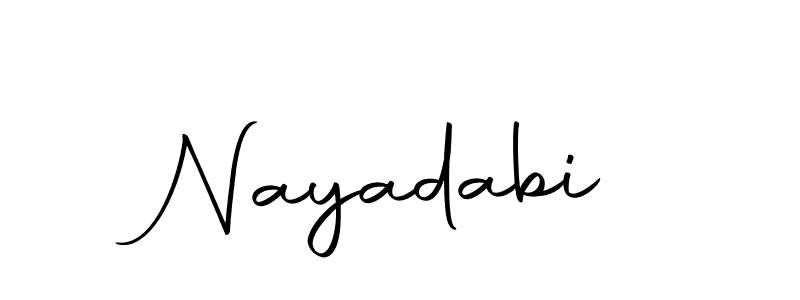 Make a beautiful signature design for name Nayadabi. With this signature (Autography-DOLnW) style, you can create a handwritten signature for free. Nayadabi signature style 10 images and pictures png