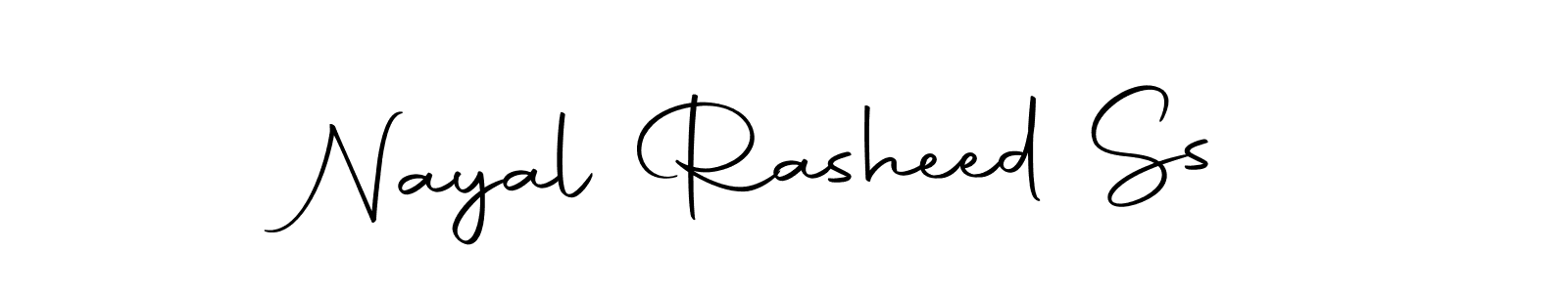 Create a beautiful signature design for name Nayal Rasheed Ss. With this signature (Autography-DOLnW) fonts, you can make a handwritten signature for free. Nayal Rasheed Ss signature style 10 images and pictures png