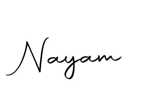Create a beautiful signature design for name Nayam. With this signature (Autography-DOLnW) fonts, you can make a handwritten signature for free. Nayam signature style 10 images and pictures png
