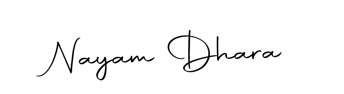 Design your own signature with our free online signature maker. With this signature software, you can create a handwritten (Autography-DOLnW) signature for name Nayam Dhara. Nayam Dhara signature style 10 images and pictures png