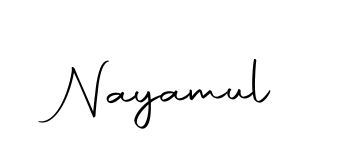 Use a signature maker to create a handwritten signature online. With this signature software, you can design (Autography-DOLnW) your own signature for name Nayamul. Nayamul signature style 10 images and pictures png