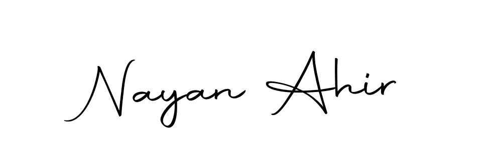 Nayan Ahir stylish signature style. Best Handwritten Sign (Autography-DOLnW) for my name. Handwritten Signature Collection Ideas for my name Nayan Ahir. Nayan Ahir signature style 10 images and pictures png