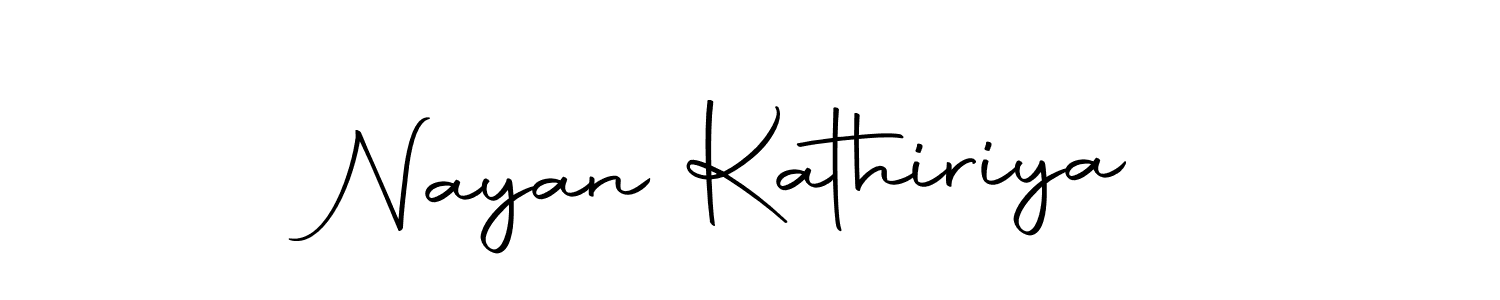 How to make Nayan Kathiriya name signature. Use Autography-DOLnW style for creating short signs online. This is the latest handwritten sign. Nayan Kathiriya signature style 10 images and pictures png