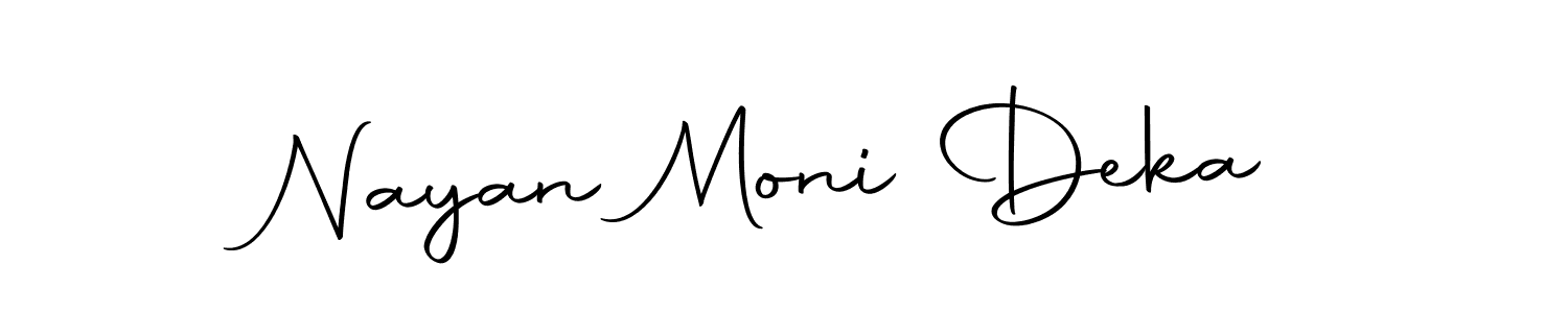 How to make Nayan Moni Deka name signature. Use Autography-DOLnW style for creating short signs online. This is the latest handwritten sign. Nayan Moni Deka signature style 10 images and pictures png