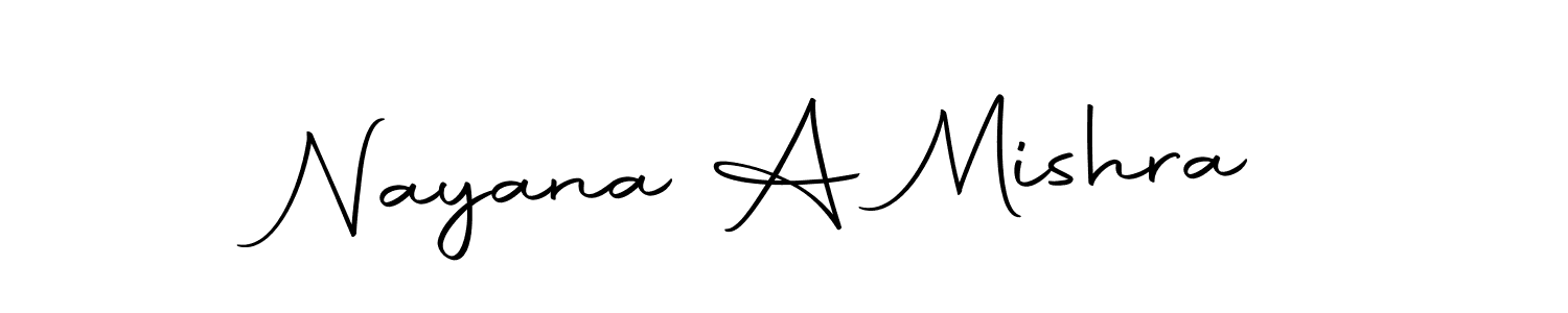 Design your own signature with our free online signature maker. With this signature software, you can create a handwritten (Autography-DOLnW) signature for name Nayana A Mishra. Nayana A Mishra signature style 10 images and pictures png
