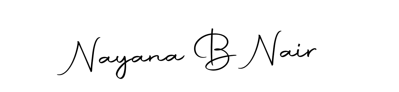Design your own signature with our free online signature maker. With this signature software, you can create a handwritten (Autography-DOLnW) signature for name Nayana B Nair. Nayana B Nair signature style 10 images and pictures png