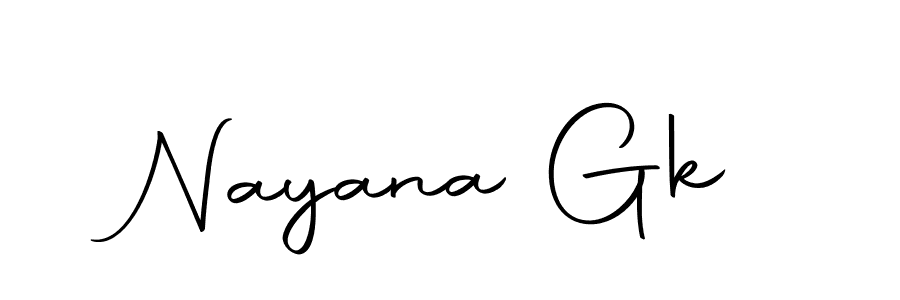 Design your own signature with our free online signature maker. With this signature software, you can create a handwritten (Autography-DOLnW) signature for name Nayana Gk. Nayana Gk signature style 10 images and pictures png