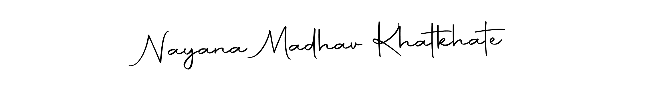 You should practise on your own different ways (Autography-DOLnW) to write your name (Nayana Madhav Khatkhate) in signature. don't let someone else do it for you. Nayana Madhav Khatkhate signature style 10 images and pictures png