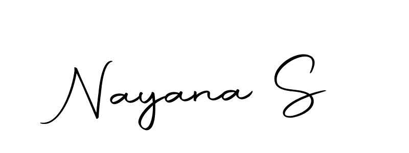 Use a signature maker to create a handwritten signature online. With this signature software, you can design (Autography-DOLnW) your own signature for name Nayana S. Nayana S signature style 10 images and pictures png