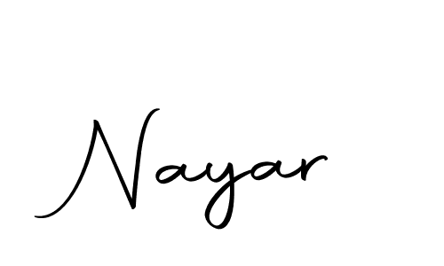 Use a signature maker to create a handwritten signature online. With this signature software, you can design (Autography-DOLnW) your own signature for name Nayar. Nayar signature style 10 images and pictures png