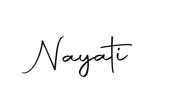 Design your own signature with our free online signature maker. With this signature software, you can create a handwritten (Autography-DOLnW) signature for name Nayati. Nayati signature style 10 images and pictures png