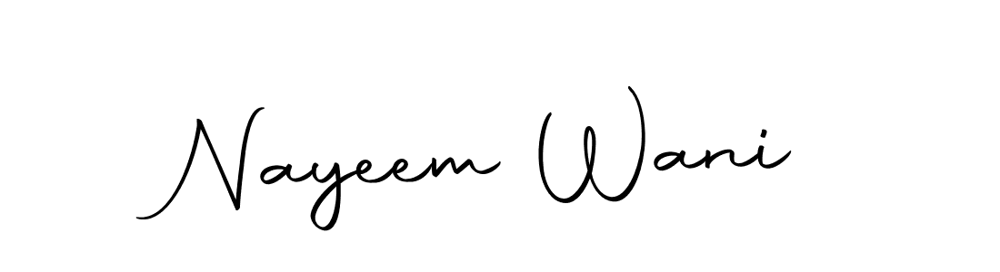 if you are searching for the best signature style for your name Nayeem Wani. so please give up your signature search. here we have designed multiple signature styles  using Autography-DOLnW. Nayeem Wani signature style 10 images and pictures png