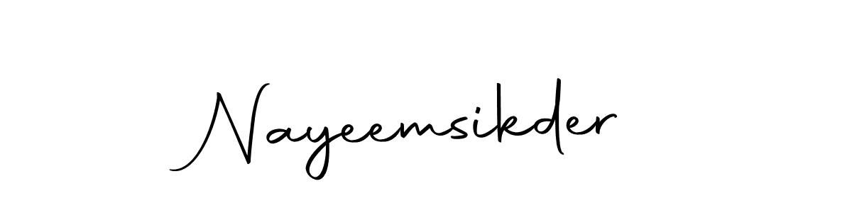 The best way (Autography-DOLnW) to make a short signature is to pick only two or three words in your name. The name Nayeemsikder include a total of six letters. For converting this name. Nayeemsikder signature style 10 images and pictures png