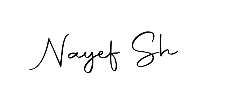Create a beautiful signature design for name Nayef Sh. With this signature (Autography-DOLnW) fonts, you can make a handwritten signature for free. Nayef Sh signature style 10 images and pictures png