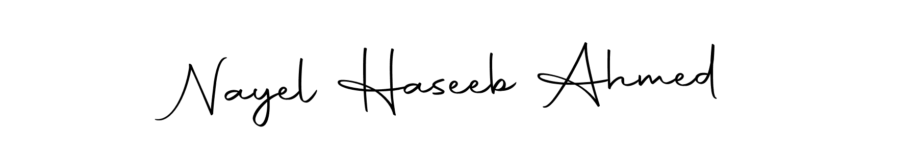 Also we have Nayel Haseeb Ahmed name is the best signature style. Create professional handwritten signature collection using Autography-DOLnW autograph style. Nayel Haseeb Ahmed signature style 10 images and pictures png