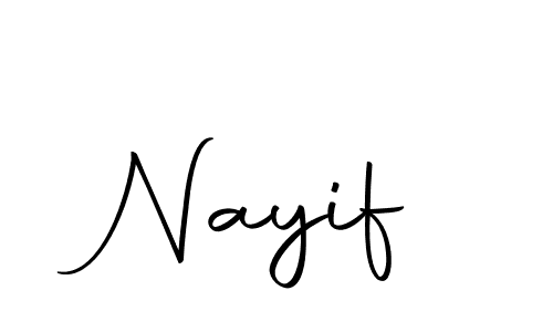 Use a signature maker to create a handwritten signature online. With this signature software, you can design (Autography-DOLnW) your own signature for name Nayif. Nayif signature style 10 images and pictures png