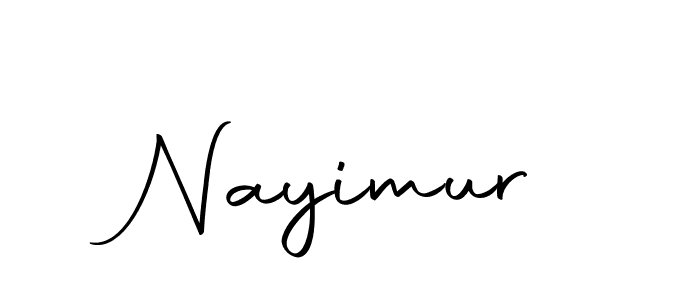 Use a signature maker to create a handwritten signature online. With this signature software, you can design (Autography-DOLnW) your own signature for name Nayimur. Nayimur signature style 10 images and pictures png