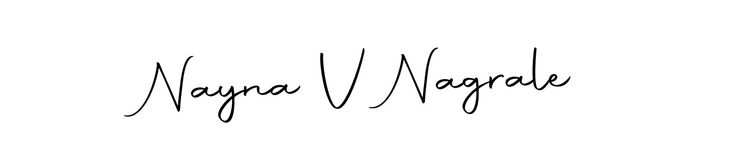 Create a beautiful signature design for name Nayna V Nagrale. With this signature (Autography-DOLnW) fonts, you can make a handwritten signature for free. Nayna V Nagrale signature style 10 images and pictures png